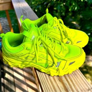 Fila Oakmont TR 5JM01911-700 Womens Yellow Leather Athletic Hiking Shoes